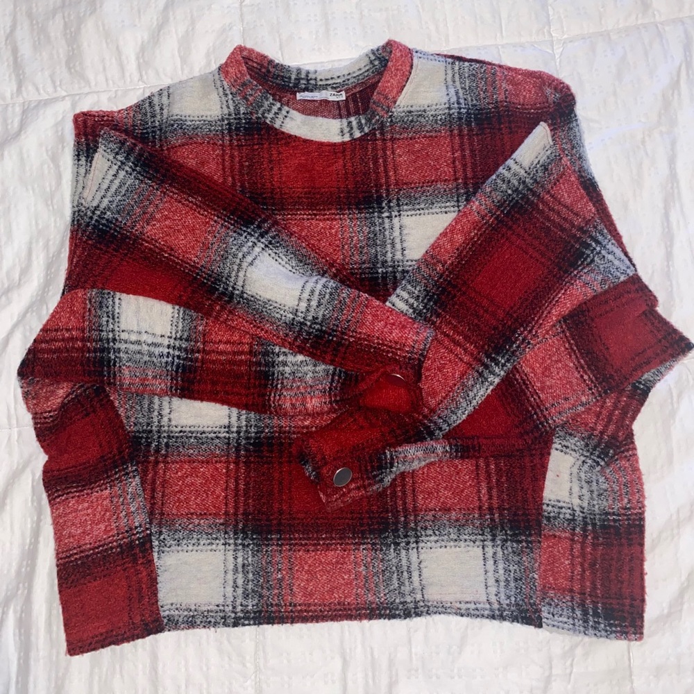 Zara plaid sweater
